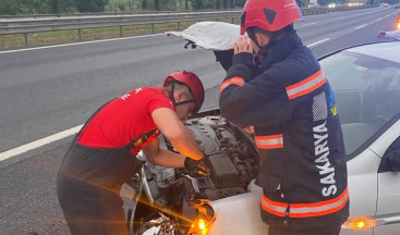 Kuzey Marmara Otoyolu girişinde trafik kazası