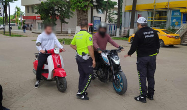 Muammer Sencer Caddesinde denetim yapıldı.