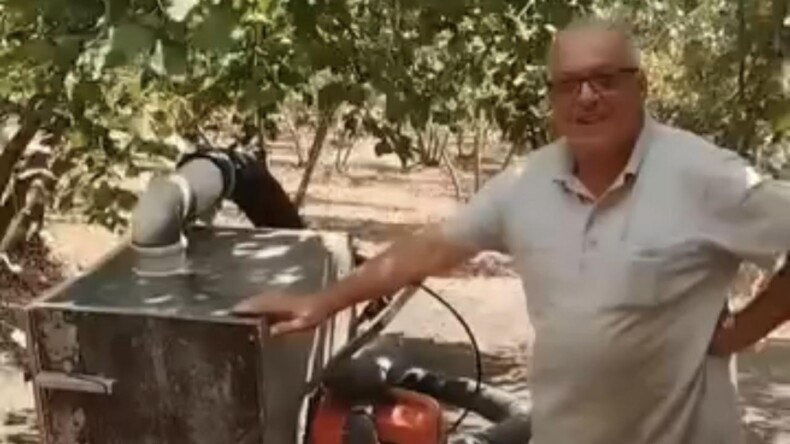 Kendi imkanlarıyla fındık toplama makinesi yaptılar